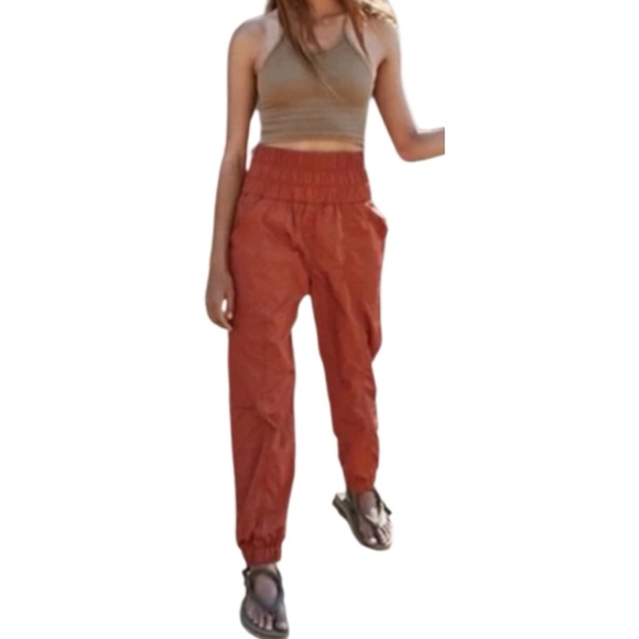 Free People Movement The Way Home Joggers Cinnamon Orange Track Pants - Picture 1 of 7